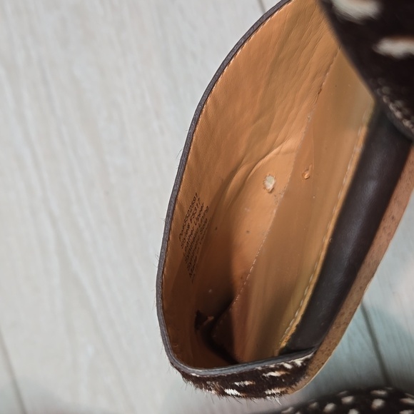 J.Crew Women Leather Animal Print fur Loafer Slip on shoes sz 8 - Picture 9 of 14